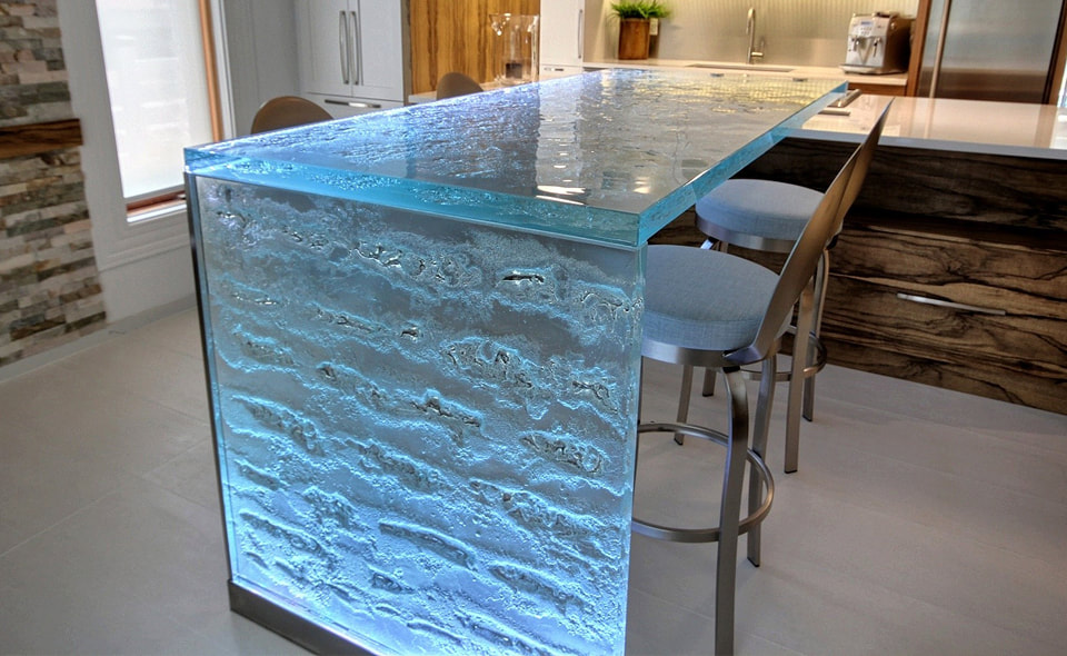 Glass countertops